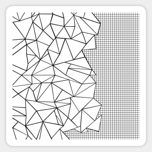 Abstract Outline Grid on Side Sticker